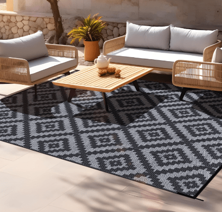 GOTGELIF Outdoor Patio Waterproof Rug