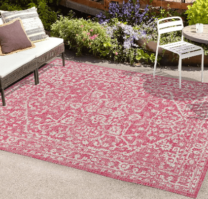 JONATHAN Y SMB104E-3 Malta Bohemian Medallion Outdoor Rug