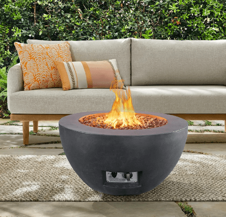 Kante Concrete Round Fire Table