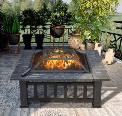 Singlyfire 32 Inch Wood Burning Fire Pit Table